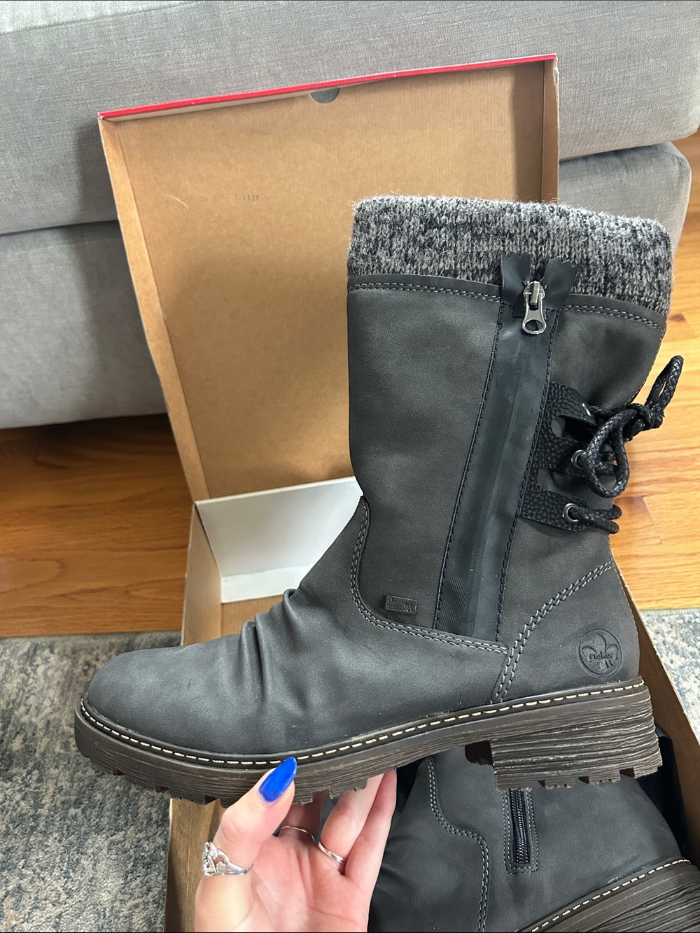 Rieker Dominika Gray Boots